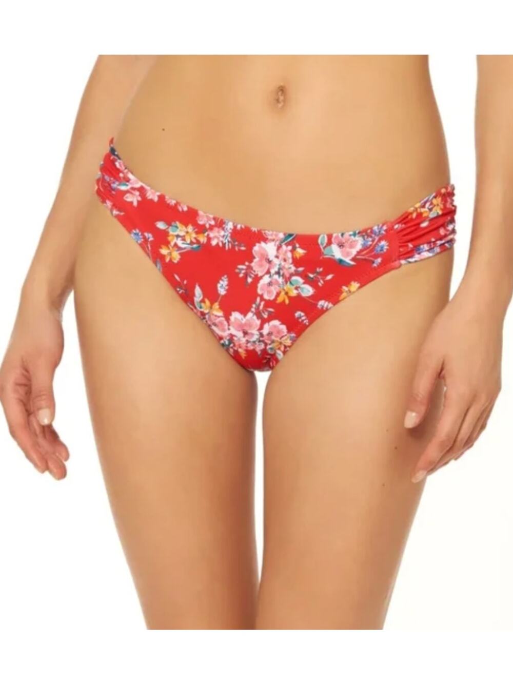 Jessica Simpson Red Floral Hipster Bikini Bottom Chantilly Lace XL NWOT